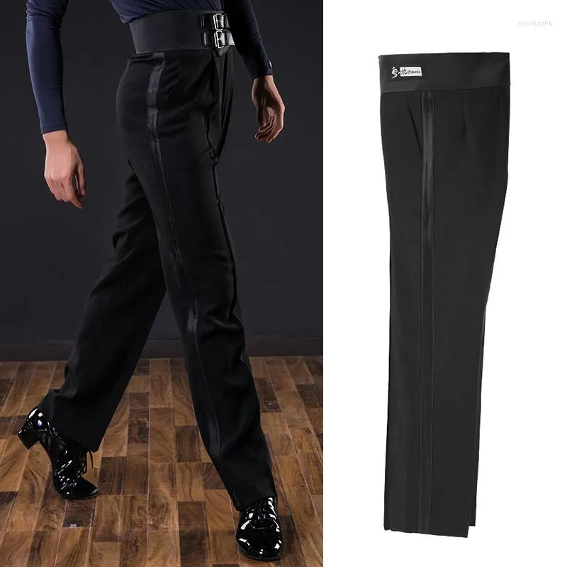 Scene Wear Professional Men's Ballroom Latin Dance Pants Plus Size Byxor Pocket Male Latino Cha Competition DWY2431