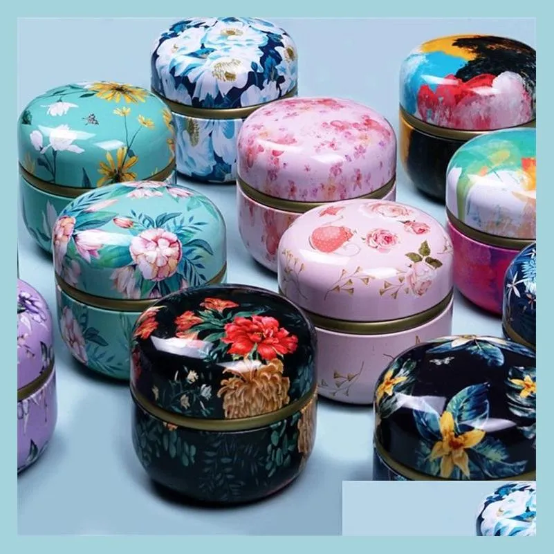 Tea Caddies Mti Styles Tea Caddies Jar Storage Container Box Candle Bk Cereals Hermetic Pots Kitchen Organizer Cans Iron Tins Drop D Dhq6O