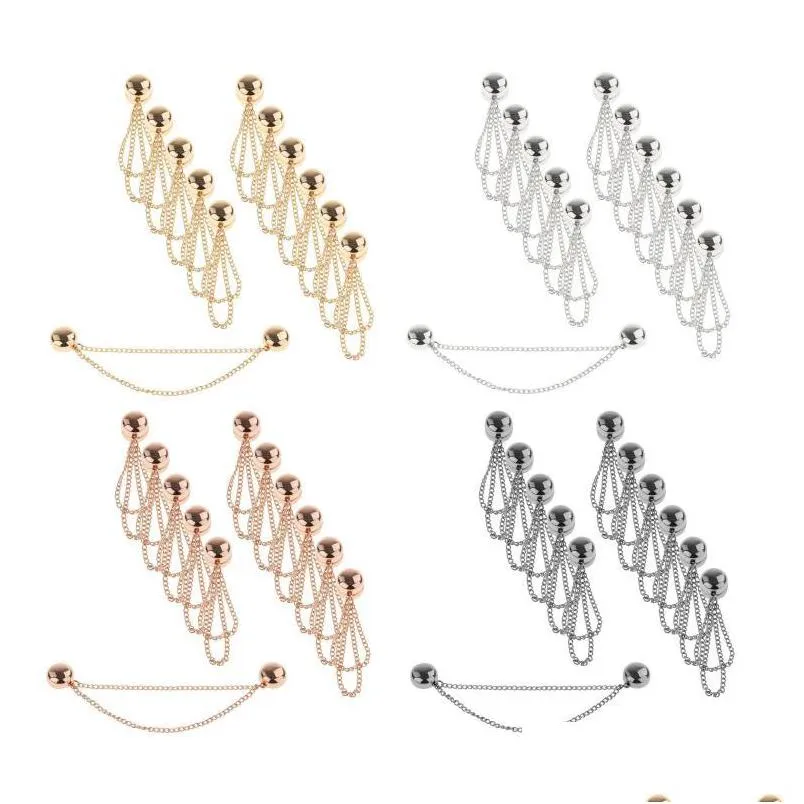 Pinos broches pinos broches 12x Magnetic Hijab Broche Pin Sorteamento de metal elegante com correntes para femininos de cabe￧a mu￧ulmana dhvum artesanal