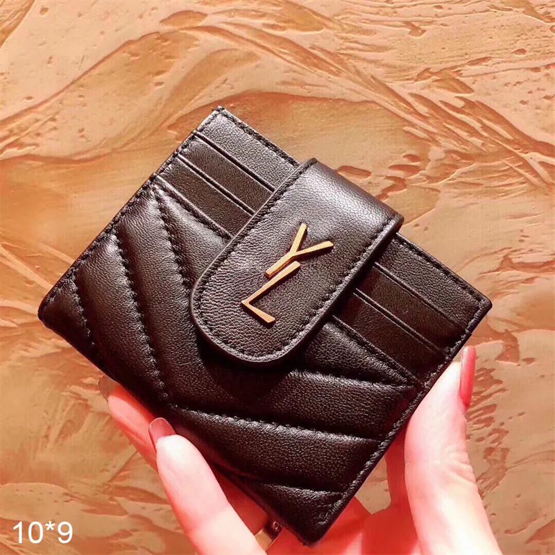 Designer Luxury Card Holders Pocket Pussys Purse Men Women Wallet Lettered Leather Solid Color Bag Coin Purses