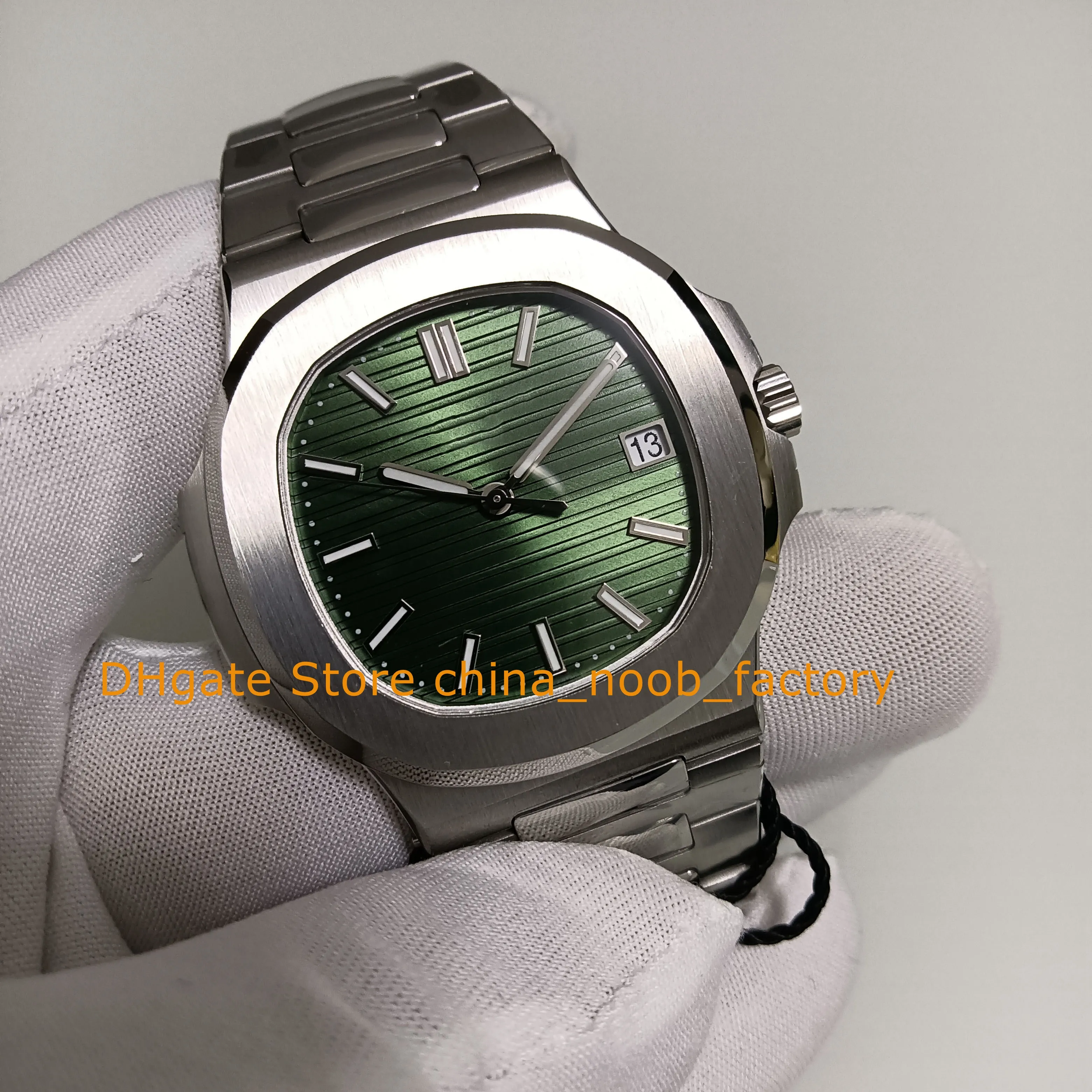 Horloges 3KF automatisch horloge Heren saffierglas groene textuur wijzerplaat roestvrijstalen armband 5711 Super 3K Factory Cal.324 beweging mechanische horloges