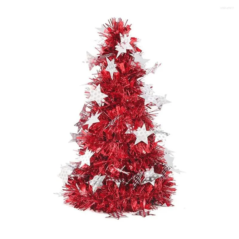 Juldekorationer Xmas gåvor Artificial Tree Mini Party Ornaments Plastic PVC Small TableTop Decor