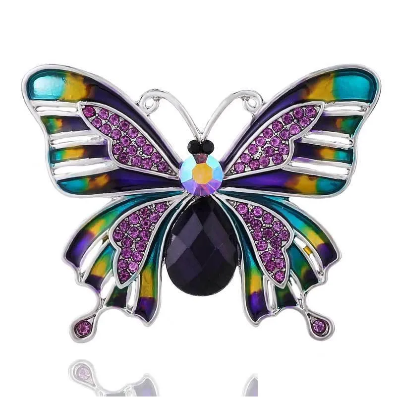 Pins Brooches Pins Brooches Wholesale Luxury Women Animal Butterfly Suit Decoration Dress Coat Accessories Fashion Jewelry Colorf D Dhzw8