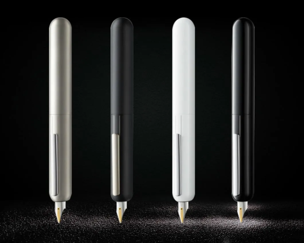 Luxury Red Dot Design Award LM Dialog Focus 3 Fountain Pen Black Titanium Tip Nib Writing Fluent Ink Retractable Pens For Gift kor5797120