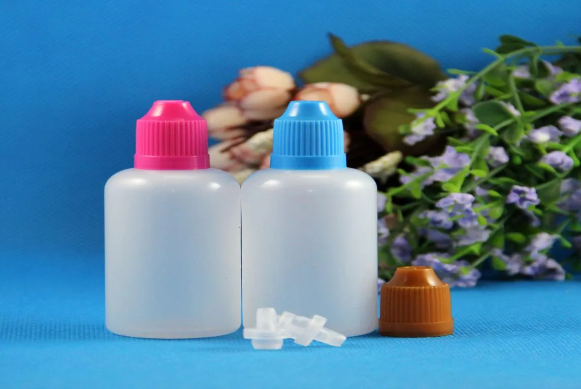 Лот 100 комплектов 50 мл Пластиковые дочерние защитники для детей, безопасные бутылки капельницы LDPE