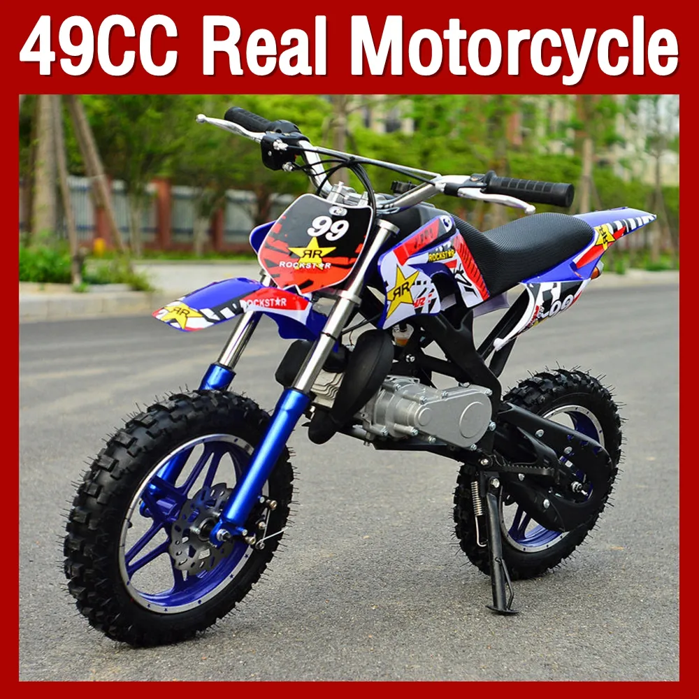 ATV Offroad Superbike Mini Motorrad 2-Takt 49cc Benzin Roller Moto Bikes Kinder Rennmotorrad Erwachsene Zweirad Sport Dirt Bike Junge Mädchen Geburtstagsgeschenke