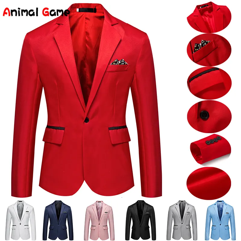 Costumes pour hommes Blazers Hommes Slim Fit Bureau Blazer Hommes Veste Robe De Mariée Casual Affaires Mâle Manteaux Élégant Homme Vestes pour Hommes 'tops 221117