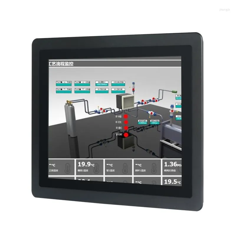 Widescreen 10.1/11.6/13.3/15.6 Inch True Flat Industrial Monitor Computer Capacitive Touch Screen USB VGA 1080P Embedded Type