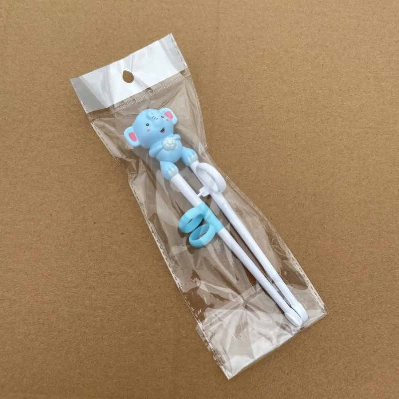  Baby Learning Training Chopsticks Cartoon Animal Shaped Reusable Cute Kids Utensils Non Slip Chopstick