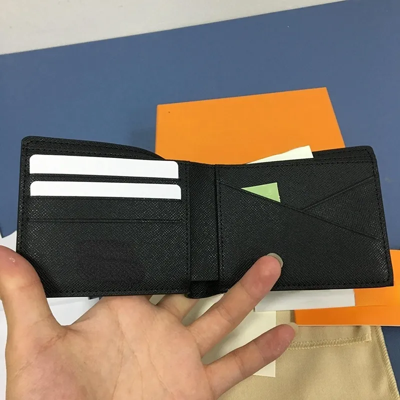 신용 카드 홀더와 돈을위한 남성 지갑 검은 꽃 스타일 디자이너 Short 지갑과 Box187X