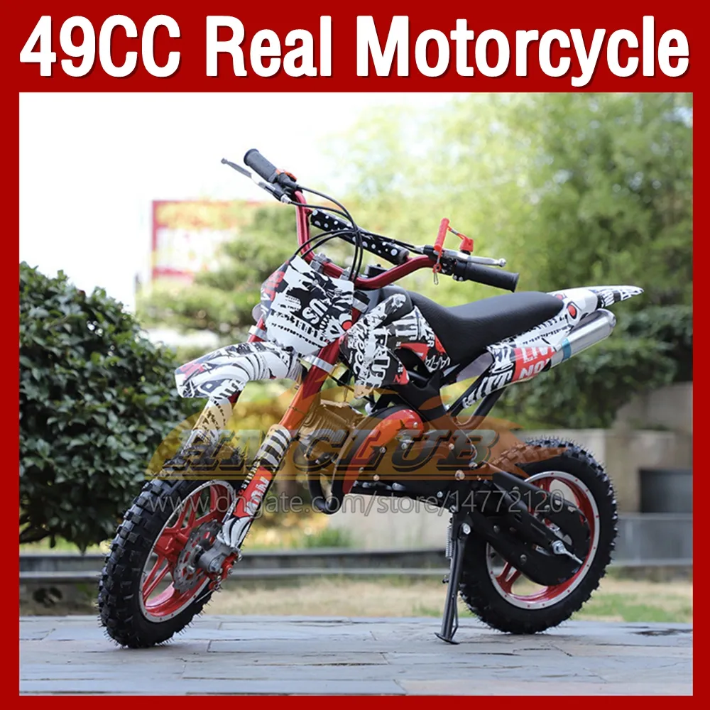 Blue 49cc Mini Motorcle 2 ударный бензиновый скутер Mountain Atv Superbike Superbike Racing Motorbik