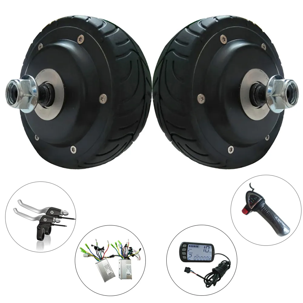 1.5kg 스케이트 보드 더블 드라이브 모터 변환 키트 4 "24/36V 150-250W 2000RPM BLDC 기어리스 전기 스쿠터 허브 모터 휠