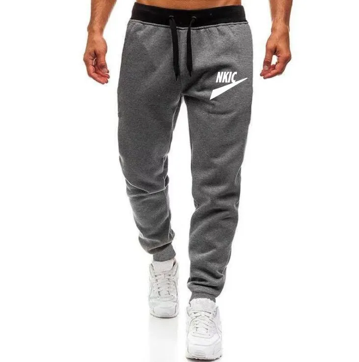 Дышащие эластичные брюки Hip Pop Slim Casual Bunders Bloons Ronating Gym Jogging Bins Men Joggers Fitness Sports Brand Print Print