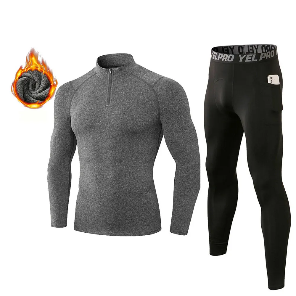 Ropa interior térmica para hombres fanceey thermo winter hombres largos