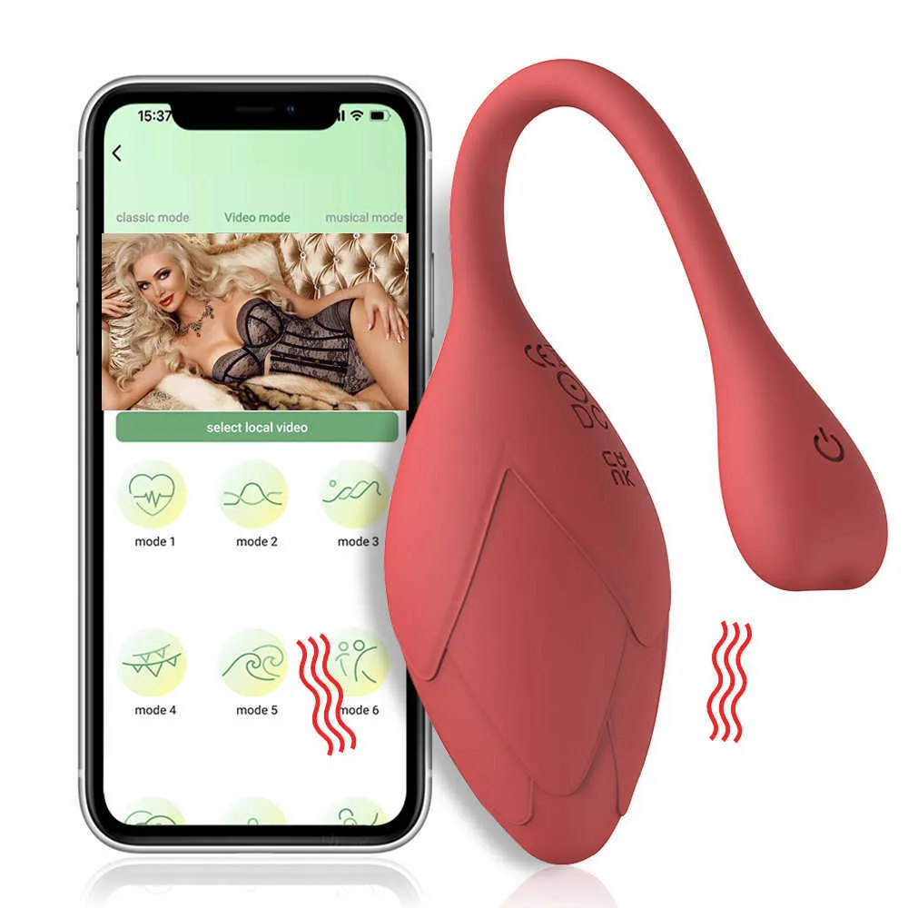 Vibratori App Telecomando Vibratore Wireless Bluetooth Indossabile Uova vibranti Giocattoli sessuali per donne g Spot Clit Mutandine femminili Kegel Balls 1115