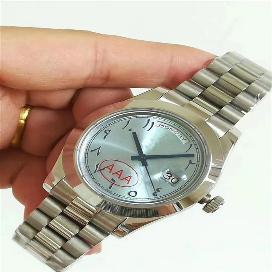 Watch Men 40mm Day Ancient Arab Automatic Mechanical Watch No Battery