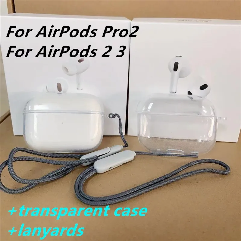 Для AirPods Pro 2 2 -го поколения аксессуары для наушников AirPods 3 Защитные TPU Soft Cover Warphone Lanyard с наушниками Bluetooth