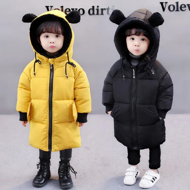 Down Coat 1 2 3 4 5 6 7 Year Baby Kids Parkas Winter Warm Down Jacket For Girls Coat Long Hooded Children's Outerwear Toddler Girl Clothes 221118