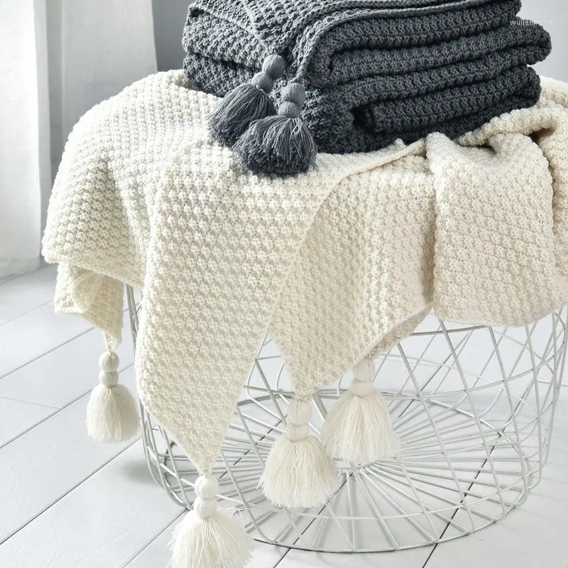 Cobertores Luxo Cashmere Knitt Blanket Crochet Shawl macio para camas Throw Sofá xadrez de decoração de quarto rosa