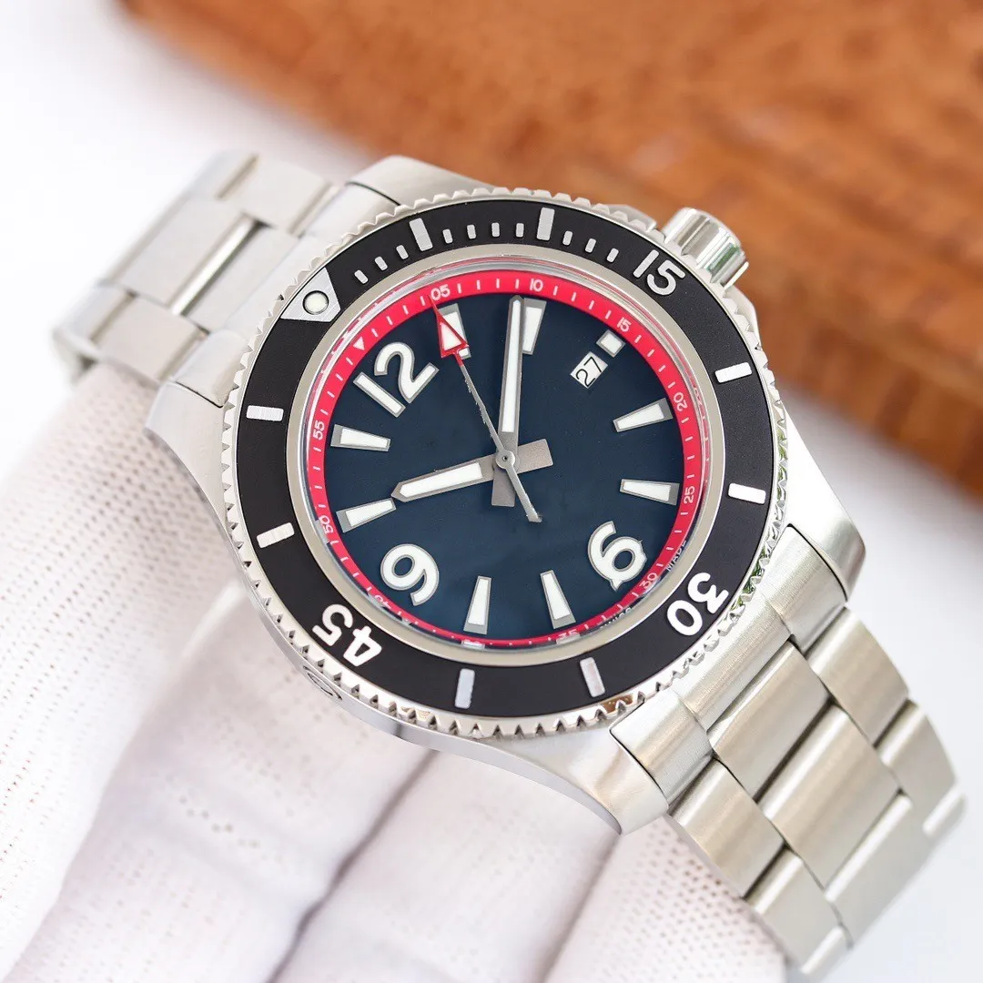 Relógio masculino de mecânica automática 43mm 316 Caixa de aço inoxidável 904L Strap Fashion Ocean Watch para homens de designer Relógios Noctilucent Primeiro relógio de pulso