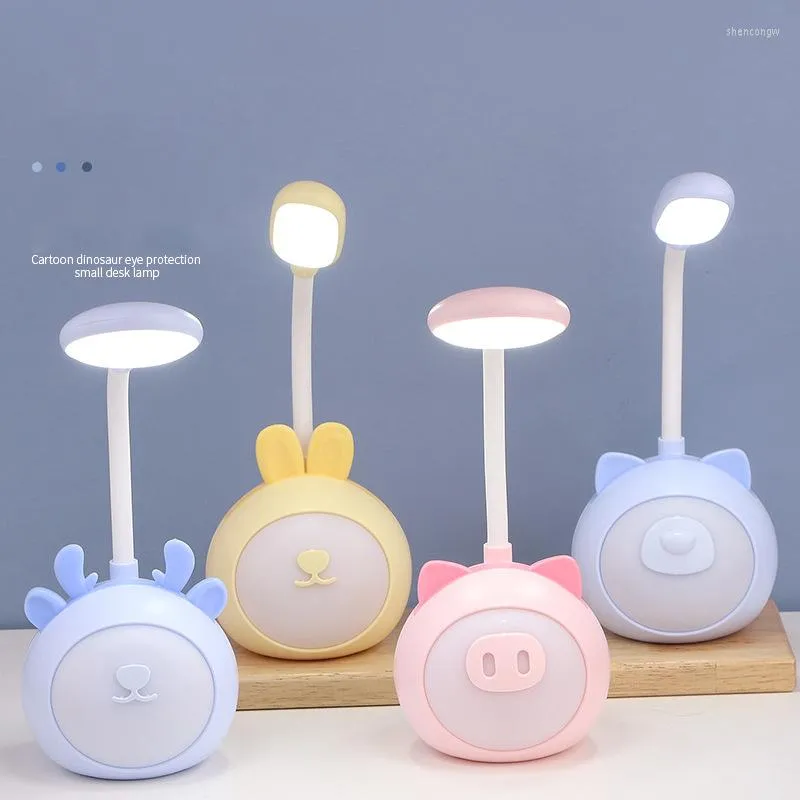 Lampes de table mignon Led lampe de bureau Usb Rechargeable chevet atmosphère chambre lecture veilleuse pour enfants Protection des yeux étude