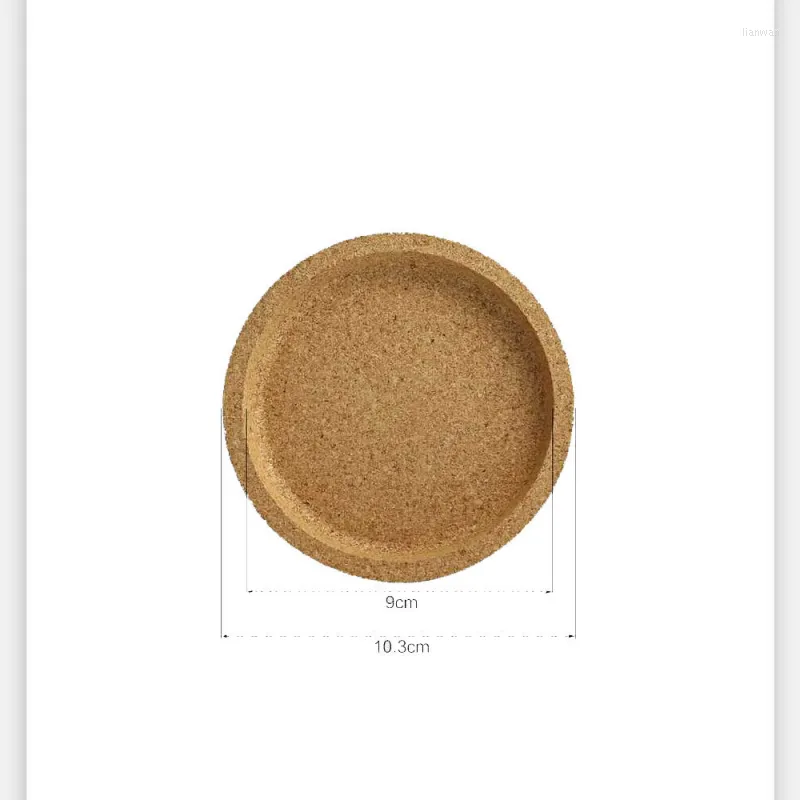 Table Mats 100pcs Wooden Heat Insulation Placemat Tea Coasters Cup Holder Mat Pads For Coffee Drinks Round Cork NO71