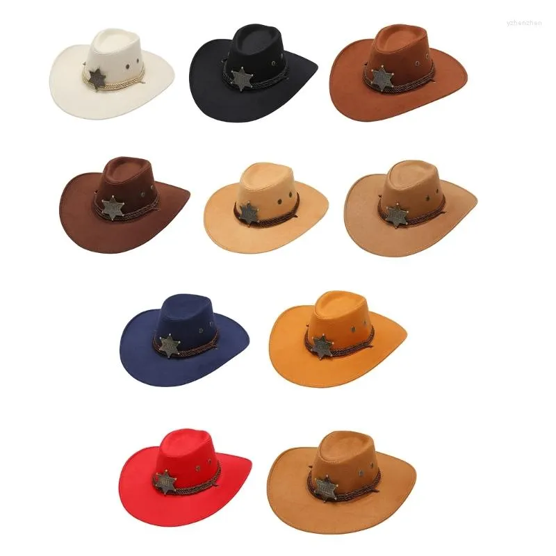 Bérets 28TF Chapeau de cowboy Fedora Cowgirl Voyage Bridal Party Bachelorette Chapeaux