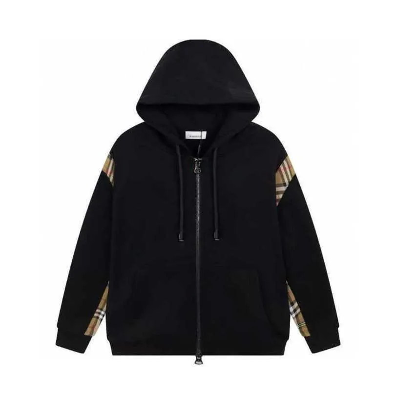 Burberry vintage check panel cotton hoodie hot sale