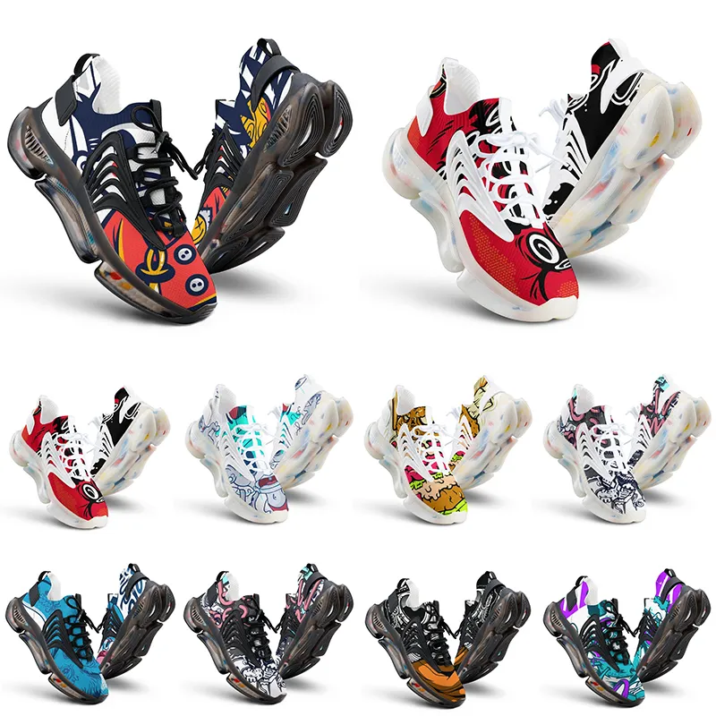 Chaussures douani￨res Mentes Femmes Runnings Shoe DIY Color122 noir blanc bleu rouge oranges Mens personnalis￩s Outdoors Sports Sneaker Trainer Walking Jogging