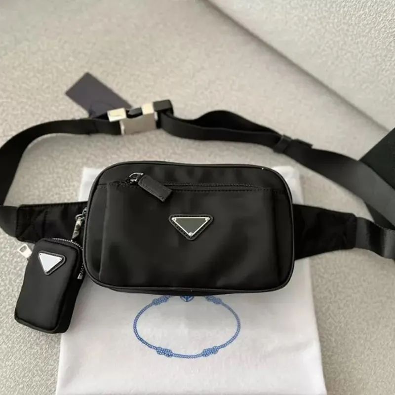 Black Chest Bag Designer Fanny Pack Waist Bags Women Mens Packs Nylon Canvas Bumbag Shoulder Bags Men Womens Belt Triangle Bum Bag 182Z