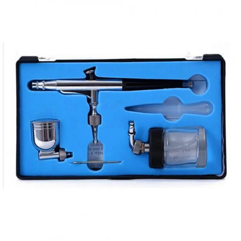 Aksesuarlar Parça Modeli 134 Airbrush Set Çift Hareketli Tetikleyici 7cc 22cc Cup 0.3mm Uç Yan