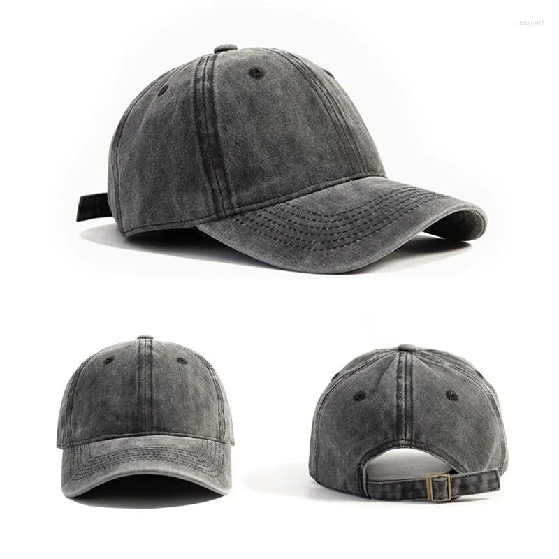 Hats Fashion Washed Denim Solid Vintag Baseball Cap Men Women Snapback Hip Hop Caps Summer Trucker Hat Gorras Unisex Streetwear Bone