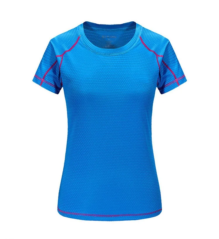 Women Quick Dry Short Sleeve Sports Running T Shirt Breathable Slim Tops Yoga T-shirts Tees Fitness Gym Workout Shirts