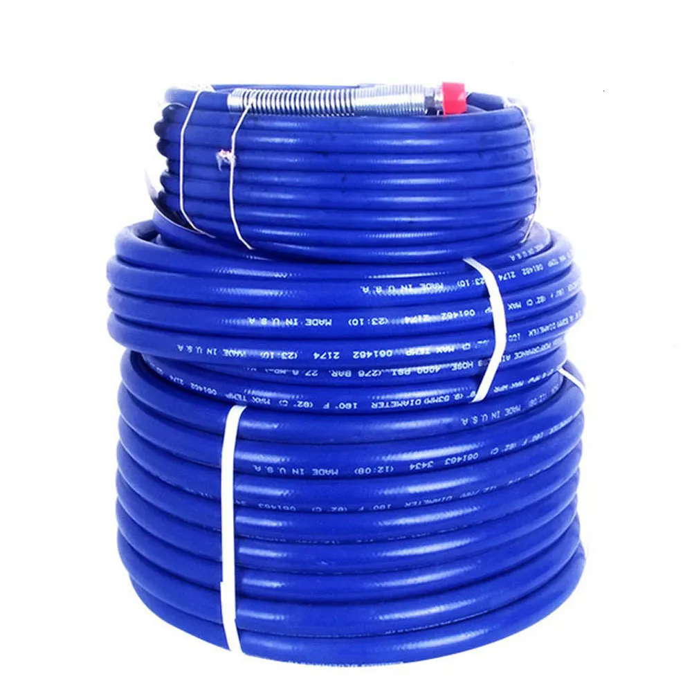 Tuyau Haute Pression Pour Pistolet De Peinture Sans Air – Bleu, Flexible En Latex