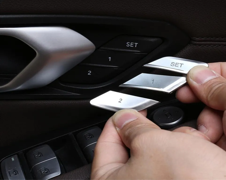 Araba Stil Koltuğu Ayarlama Bellek Düğmeleri Sergileri Dekorasyon Çıkartmaları BMW 3 Serisi G20 G28 2020 ABS Otomatik İç Aksesuarlar8422304
