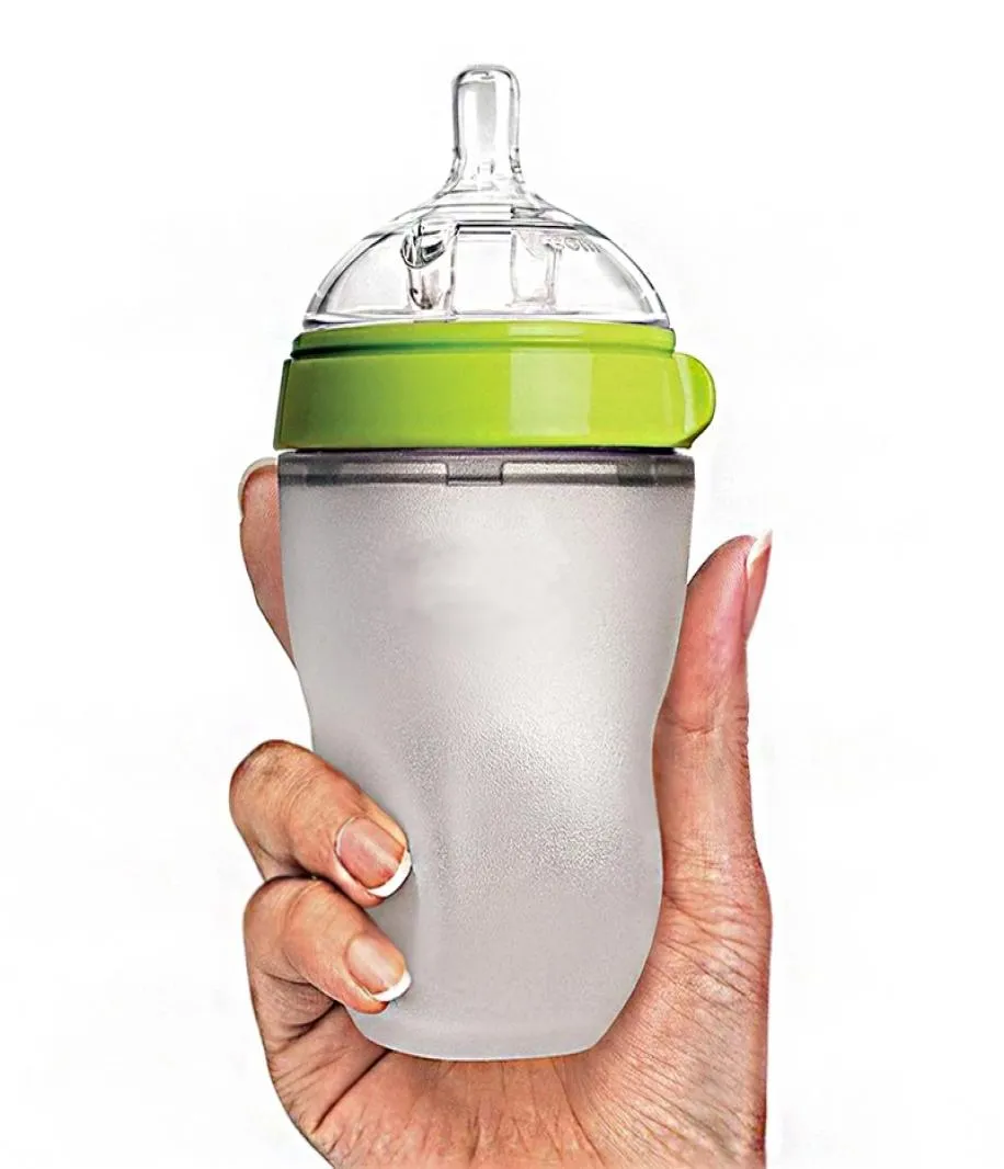 Silicone Baby Bottle baby milk silicone feeding bottle kids Drink water children mamadeira nipple 220106
