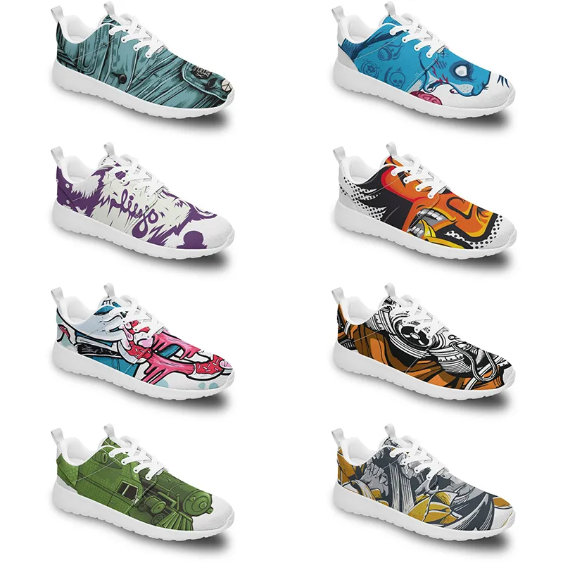 Opil diy aangepaste hardloopschoenen vrouwen mannen trendy trainer outdoor sneakers zwarte witte mode heren geel ademende casual sport vuur-roed stijl bcv09nhbd