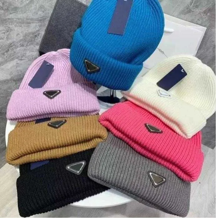 Caps de bola gorro de moda de malha de chap￩u para homens e mulheres chap￩us de esqui