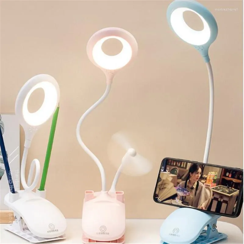 Tafellampen lamp led bureau touch clip studie opvouwbare lees eye protection nacht licht bureaublad USB oplaadbaar 2023