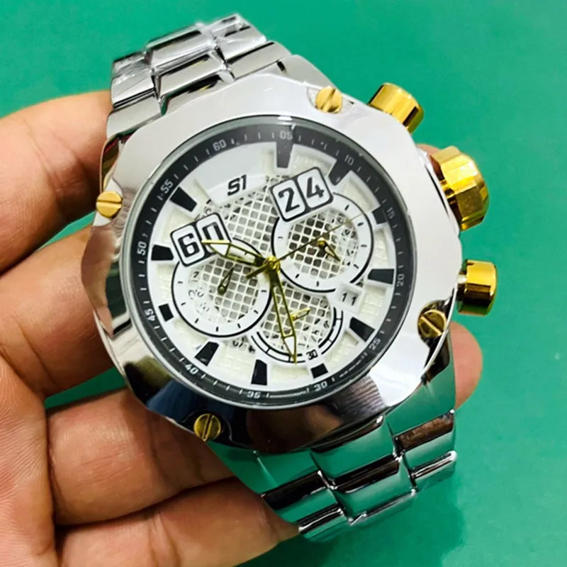 Invicto Reserve Bolt Zeus Sports Quartz Erkekler Saat S1 Yarışı Exclusive All Eller Su Geçirmez Dünya Time Çelik Kemer Katlama Çalışabilir