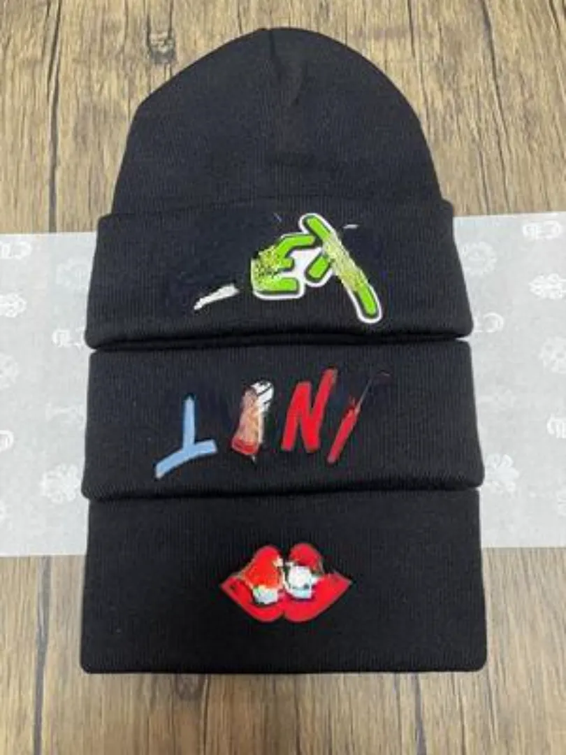 Popular Logo Luxury Embroidery Knitted Hat Thin Baotou Cap Trend Design Wool Caps Net Red Hats Autumn and Winter