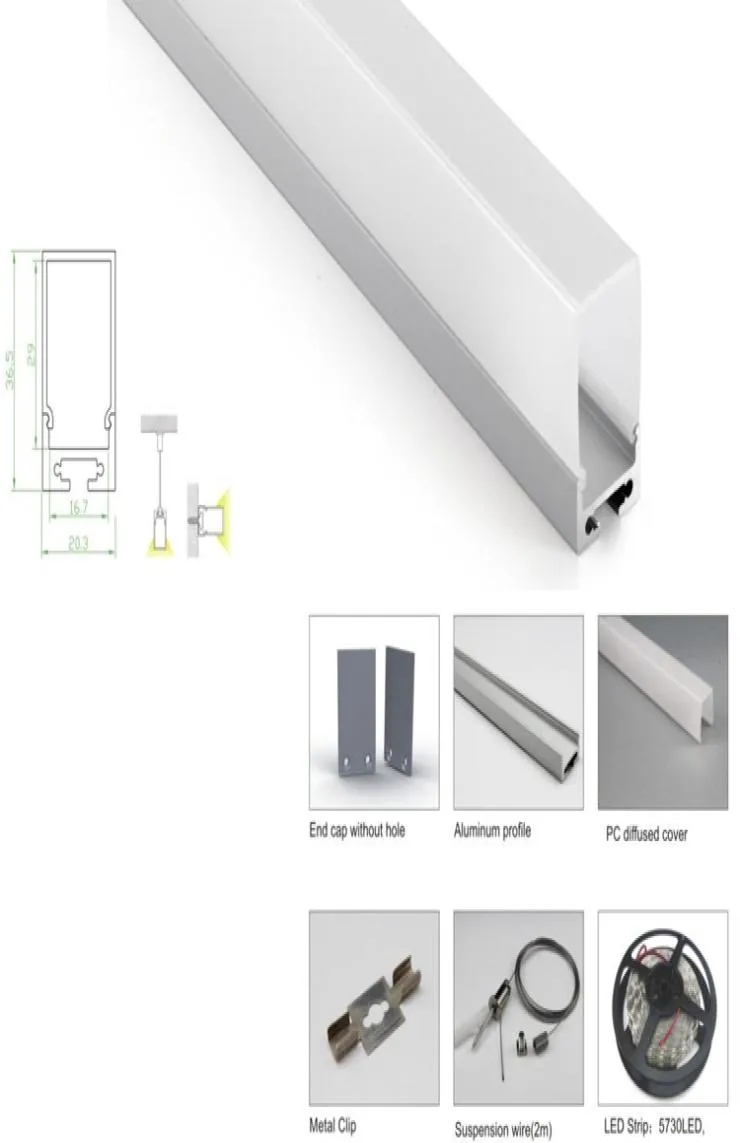 10 X 1M setslot 6063 alloy aluminum profile for led light and Deep cover alu channel for recessed wall or pendant lamps