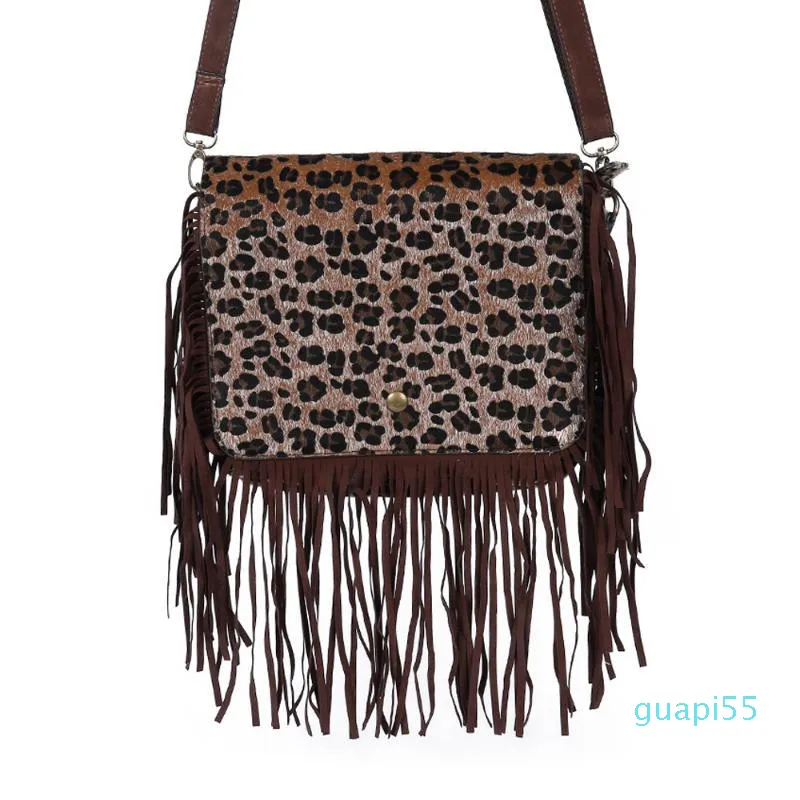 Sacs de soirée Entier Brown Vache Femme Vegan Cuir Hobo Fringe Bandoulière Gland Bourse Lady Vintage Petit Sac À Main Mignon For302C