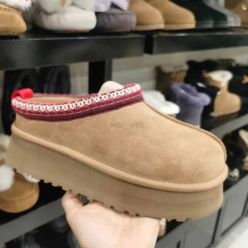 Luxury Tasman Snow Boots Womens Designer Tazz Suede Platform Slippers 2022 Winter Nationality