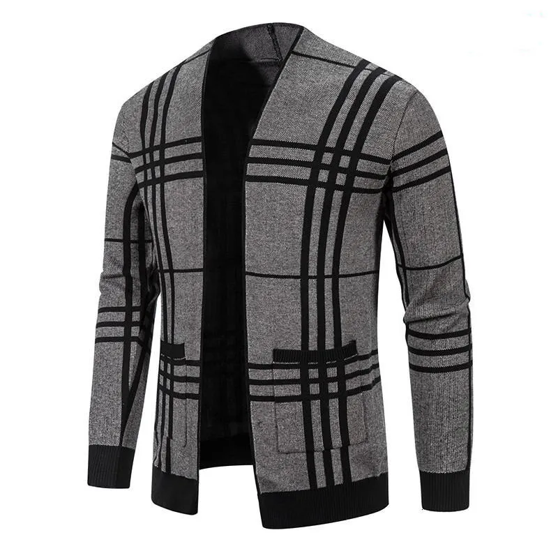 Men's Sweaters Fashion Cardigan Knit Winter Coats Business Casual Jackets Male Tops Man Coat Size M-5Xl Knitwear 2 Colors 221118