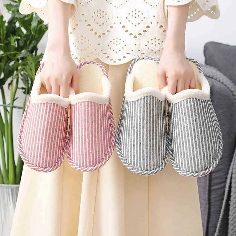 Women Slippers Indoor Home Shoes Warm Shoes Slippers Nonslip Plush Shoes Soft Soles Cotton Soft Bedroom Couples Floor