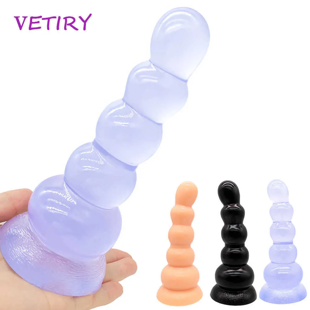 Articles de beauté 17 cm de long Plug anal grandes perles masseur de prostate jouets sexy pour femme hommes gay ventouse fesses g-spot produits érotiques