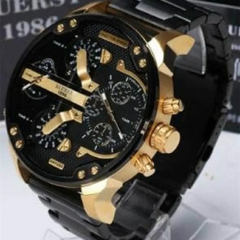 Stainless Steel Watch for Men with Large Dial Quartz Watches Fashionable Luxury Business Watches Very good