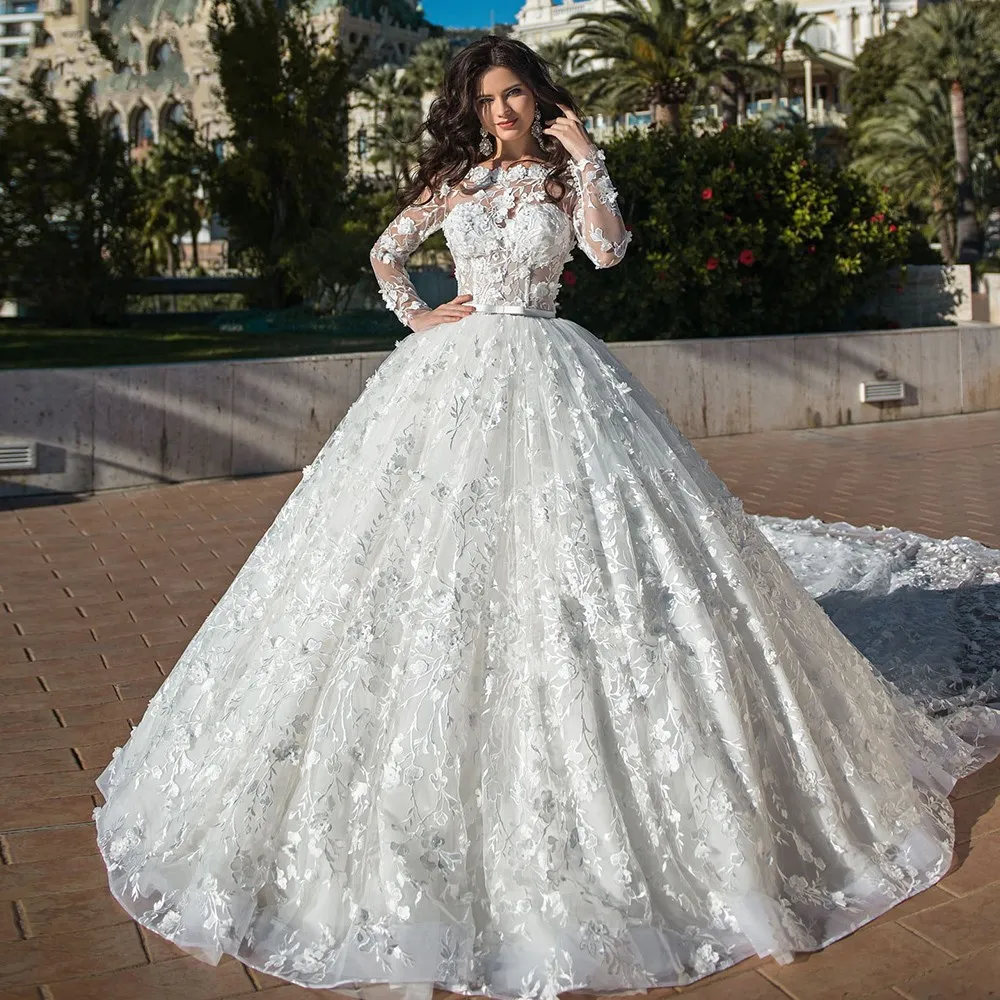 embroidered flower mini dress Elegant Fairy Tale Blue Prom Ball Gown – Sparkling Tulle Princess Dress main image 1
