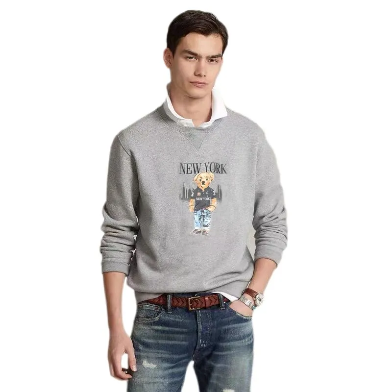 polos Men's Hoodies & Sweatshirts 2023 Year Europe and America New Autumn and Winter Long Sleeve Casual Cotton Large Print Fashion Bear Wholesale manufacturers 1s-2XL